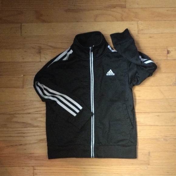 Adidas Kids Black and White Track Jacket - Picture 1 of 3